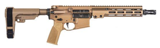 Lightweight DDC AR-15 pistol with M-LOK handguard and pistol brace.